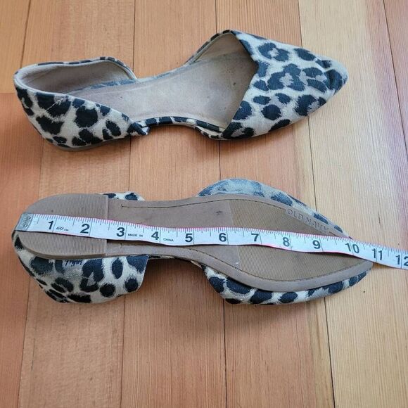 Old Navy pointed toe leopard print d'orsay flats preppy neutral office workwear - Picture 9 of 10